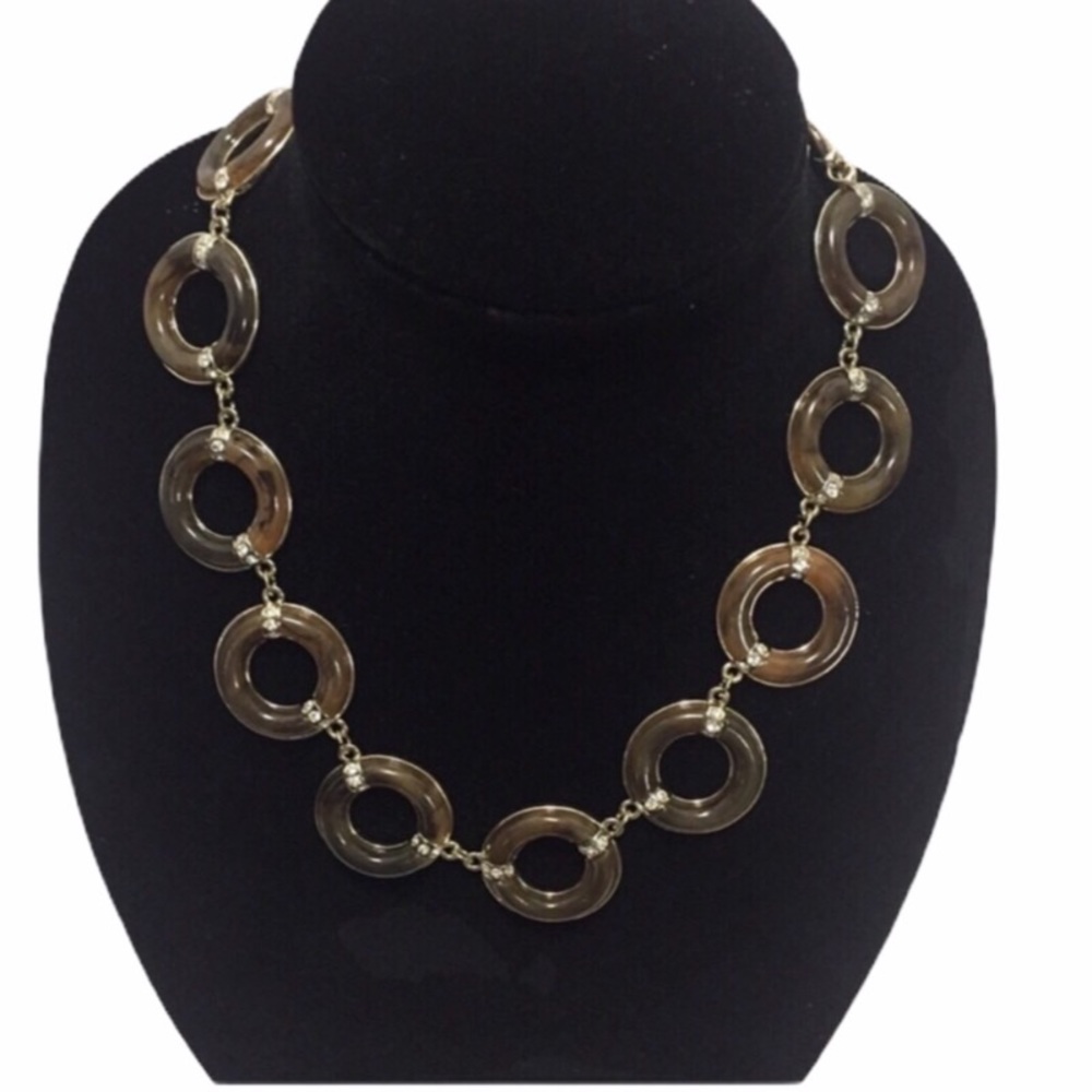 Banana Republic Tortoise & Rhinestone Necklace